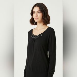 Jones New York Medium black with beaded details